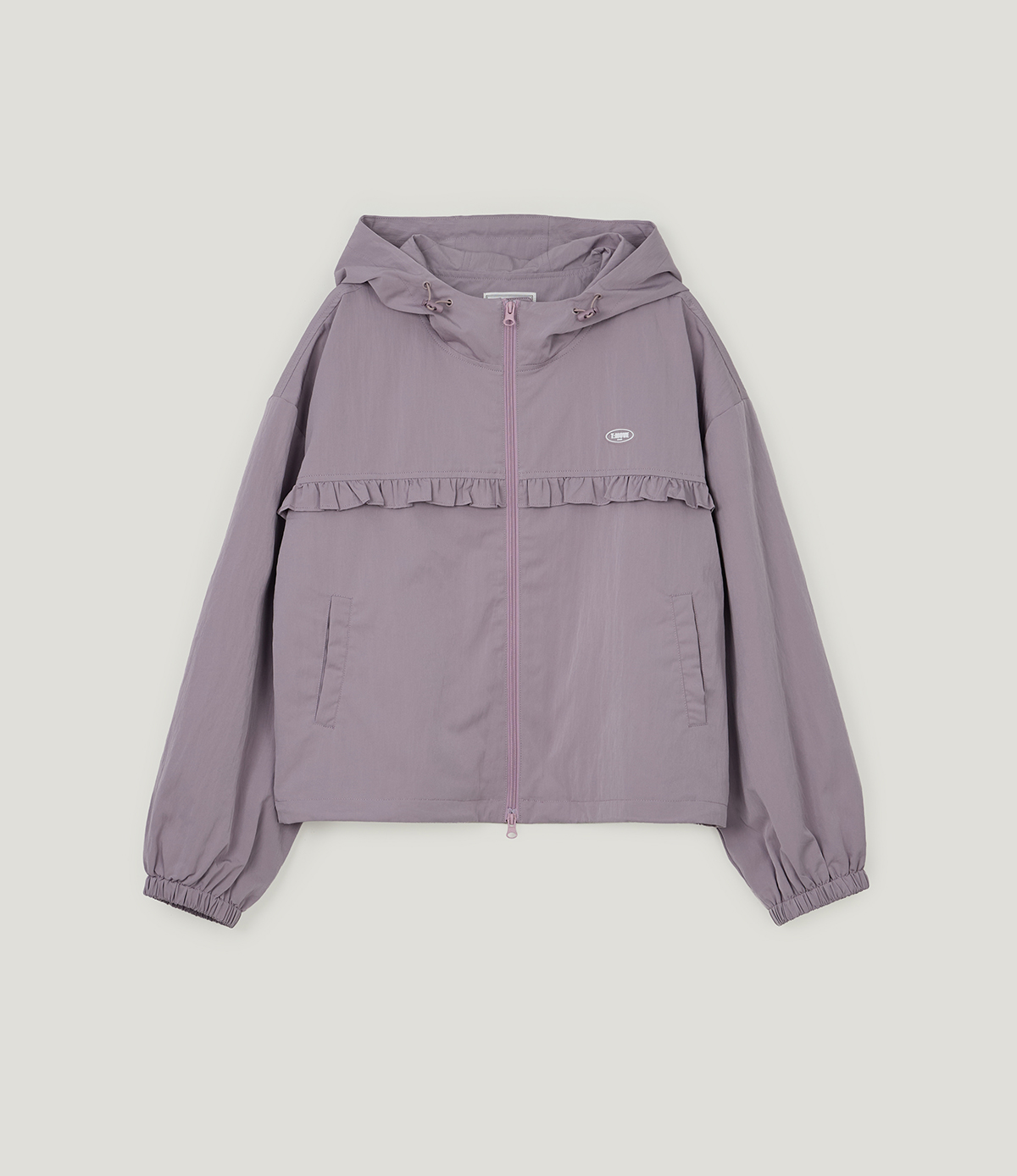 TWEE Bender frill nylon hood windbreaker jumper - Product detail view