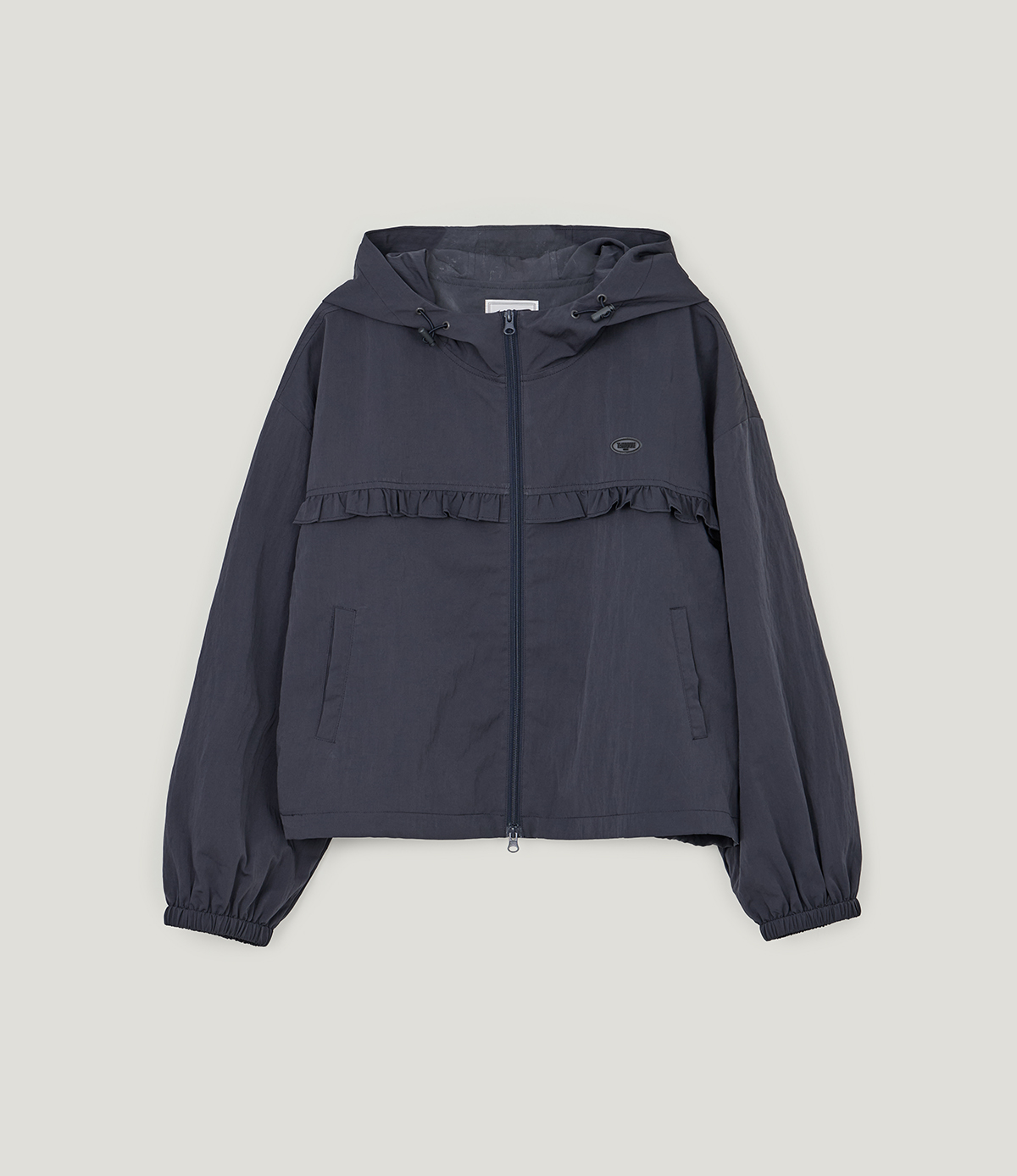 TWEE Bender frill nylon hood windbreaker jumper - Product detail view
