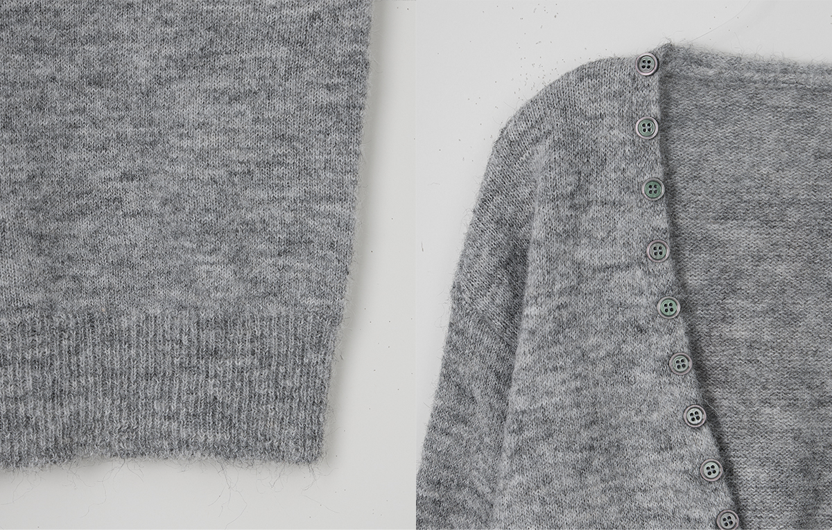 TWEE Runder button layered sleeveless cardigan set - Product detail view