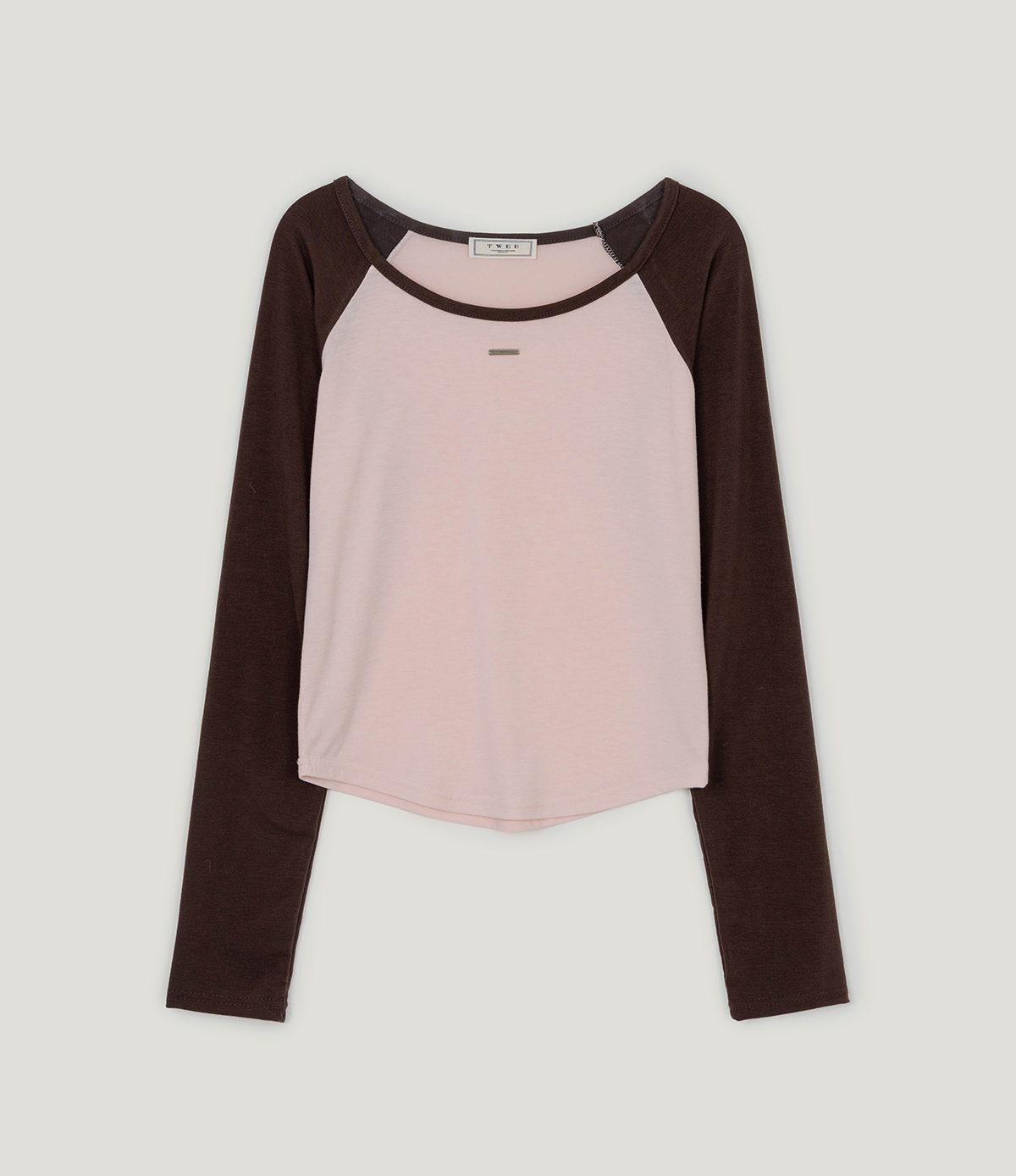 TWEE Rushi contrast raglan long sleeve T-shirt - Product detail view