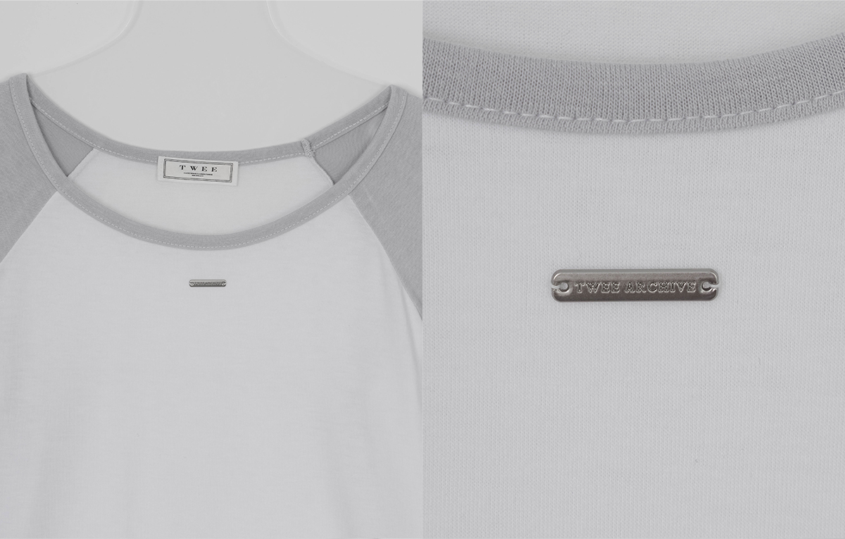 TWEE Rushi contrast raglan long sleeve T-shirt - Product detail view