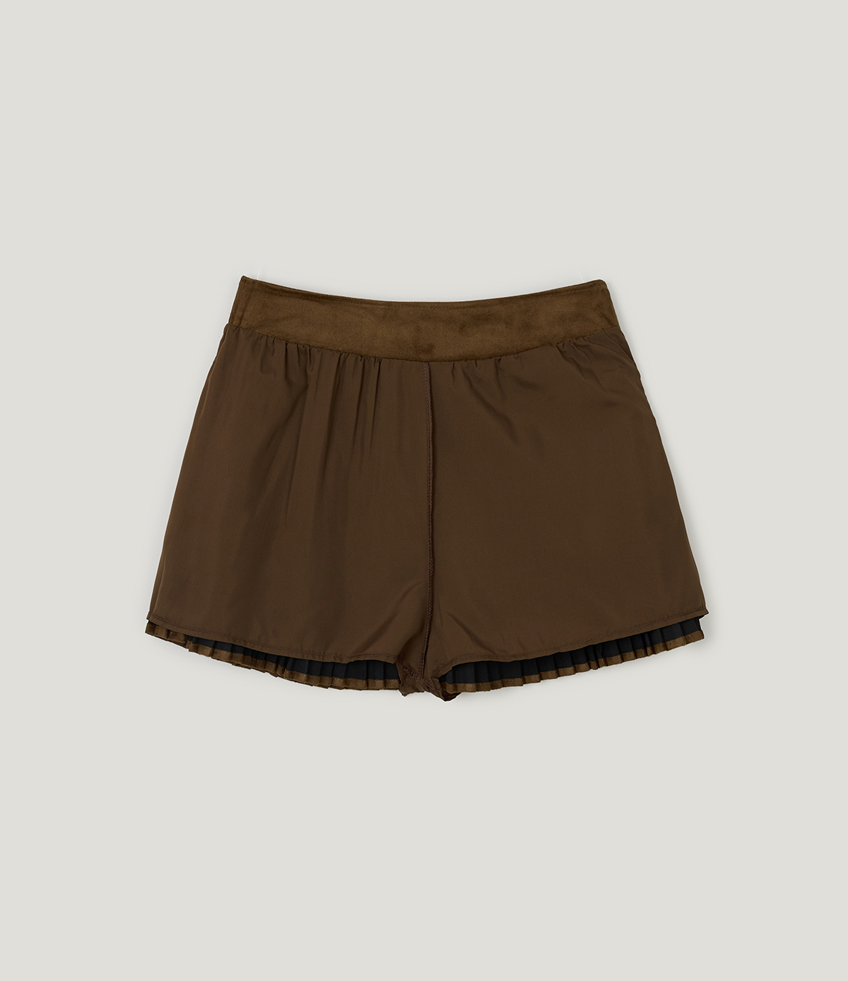 TWEE Tonel suede pleated mini skirt (belt set) - Product detail view