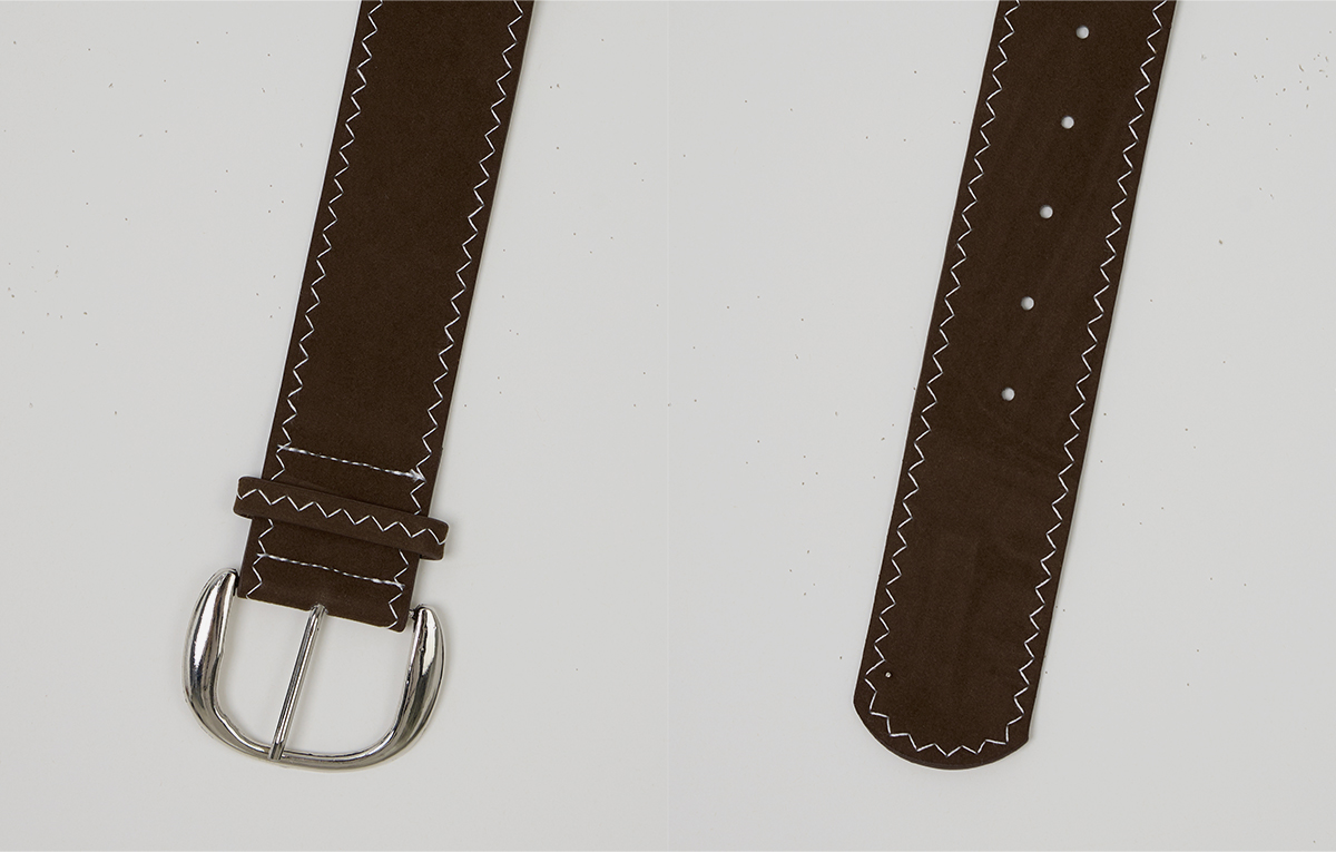 TWEE Tonel suede pleated mini skirt (belt set) - Product detail view