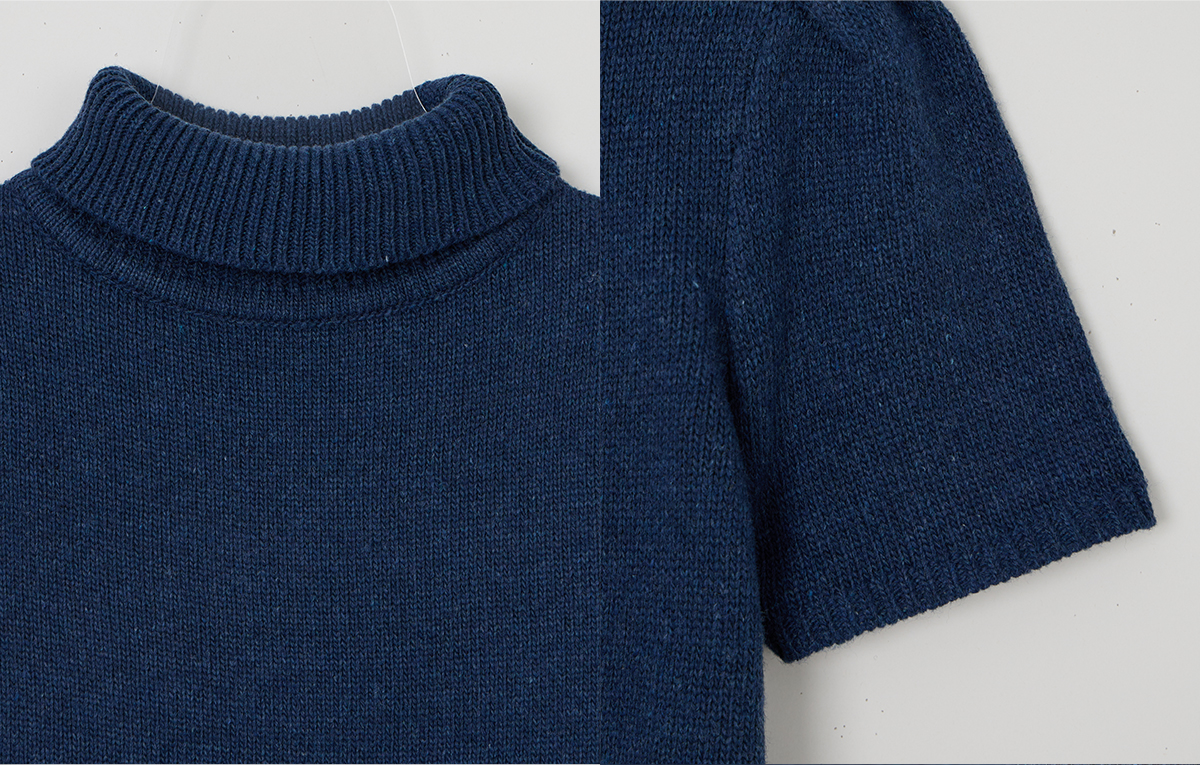 TWEE Det puff turtleneck short sleeve knit - Product detail view