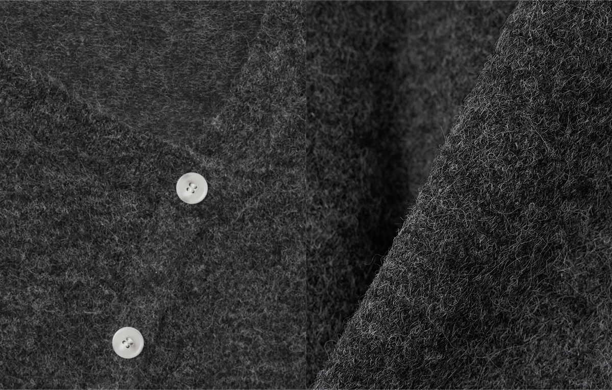 TWEE Newel diagonal button long sleeve knit - Product detail view