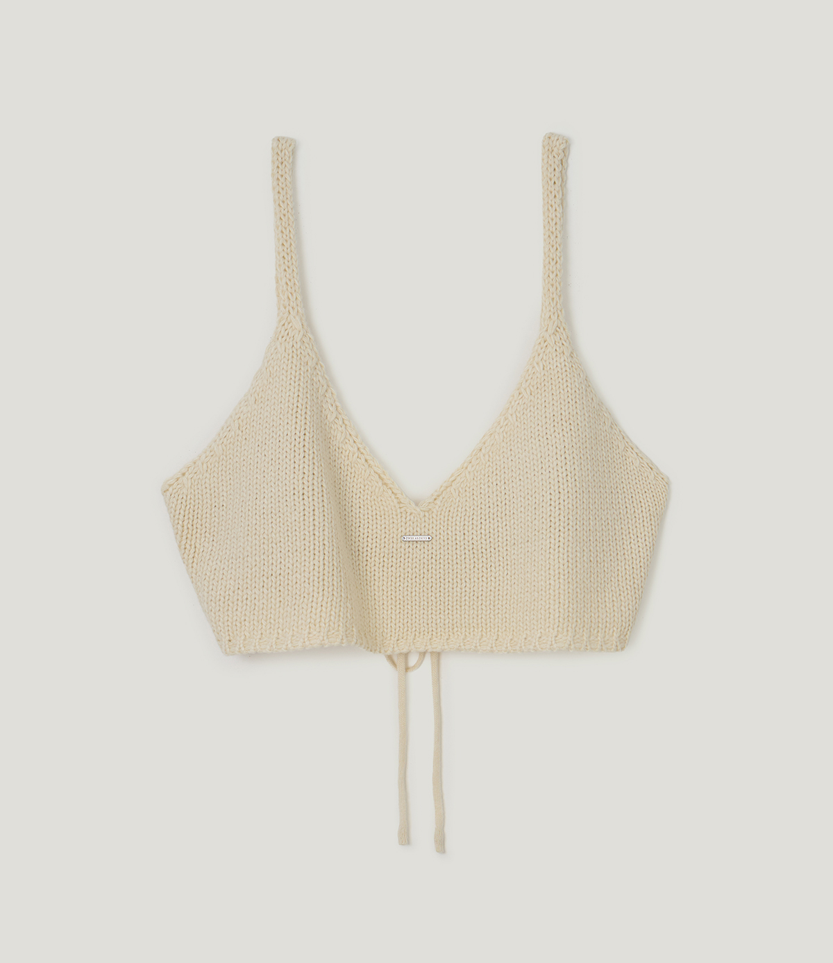 TWEE Denil loose-fit V-neck knit bustier - Product detail view