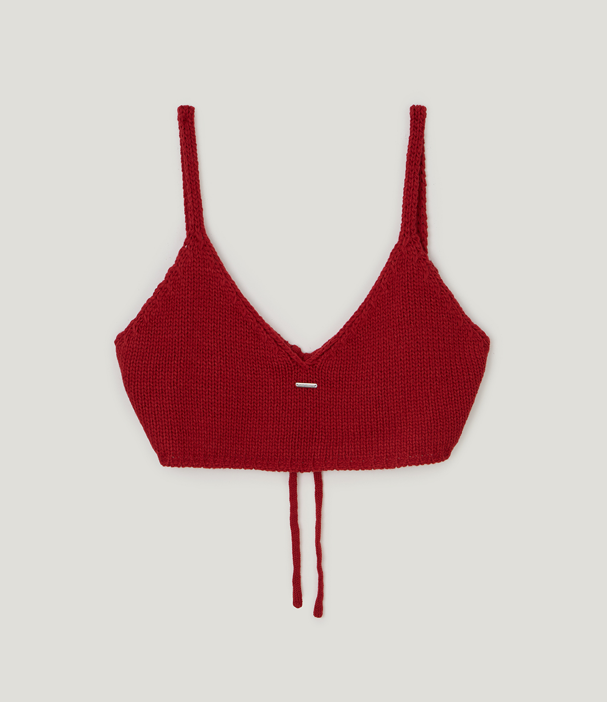 TWEE Denil loose-fit V-neck knit bustier - Product detail view