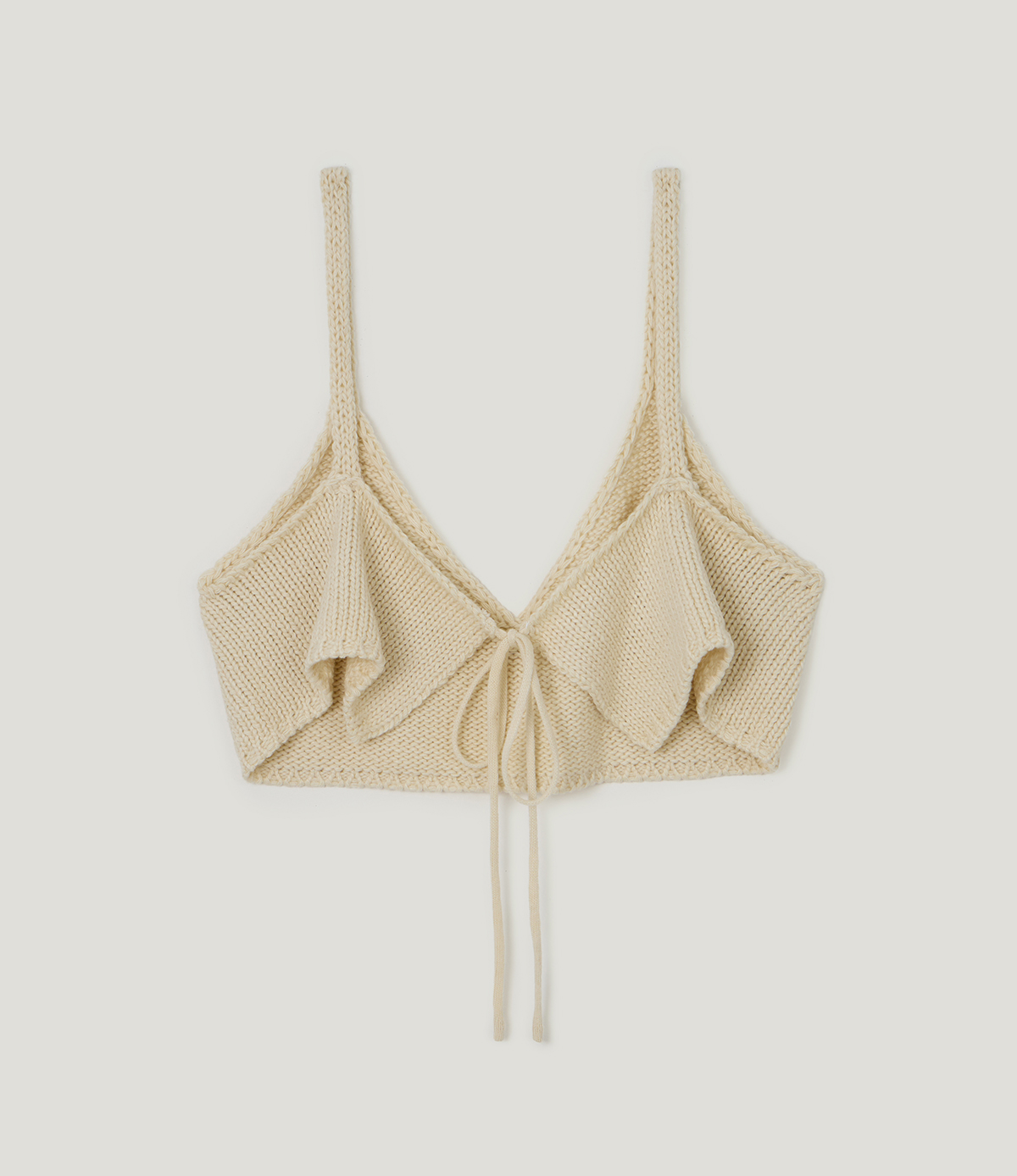 TWEE Denil loose-fit V-neck knit bustier - Product detail view